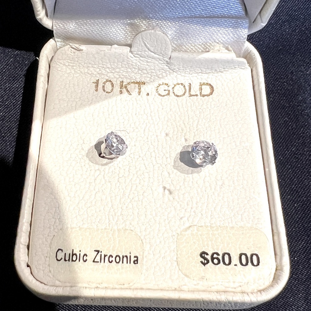 Half carat CZ studs